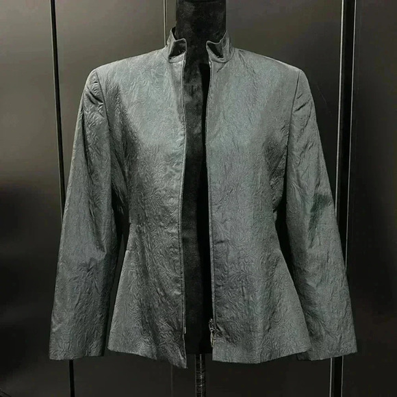 Zanella Maxine Full Zip,lightweight jacket,crinkle texture,shoulder pads,Italian - Picture 6 of 11